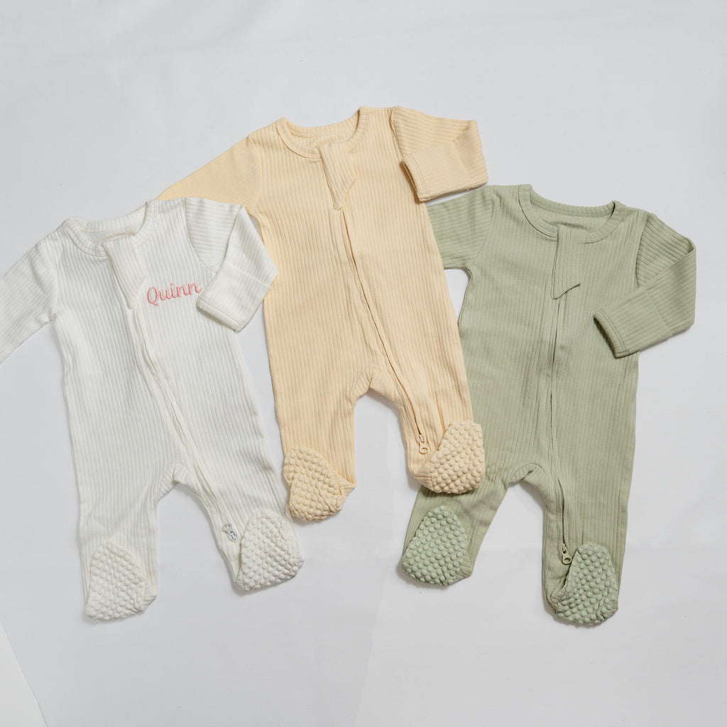 Personalized Baby Romper and Hat Set, Custom Name Organic Cotton Newborn Outfit, Embroidered Baby Gift