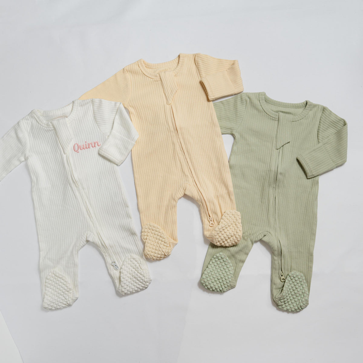 Personalized Baby Romper and Hat Set, Custom Name Organic Cotton Newborn Outfit, Embroidered Baby Gift