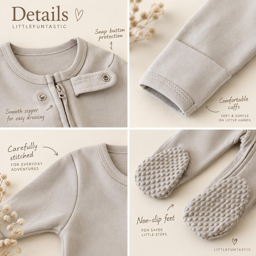 Personalized Baby Romper, 100% Organic Cotton Footed Sleeper, Embroidered Name Baby Onesie, Newborn Coming Home Outfit, Baby Shower Gift