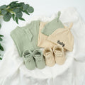 Personalized Baby Outfit Set | Romper and Hat Set | Organic Cotton | Custom Name Newborn Coming Home Outfit | Neutral Baby Shower Gift