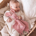 Embroidered Organic Cotton Bunny Lovey, Personalized Baby Gift, Bunny Toy