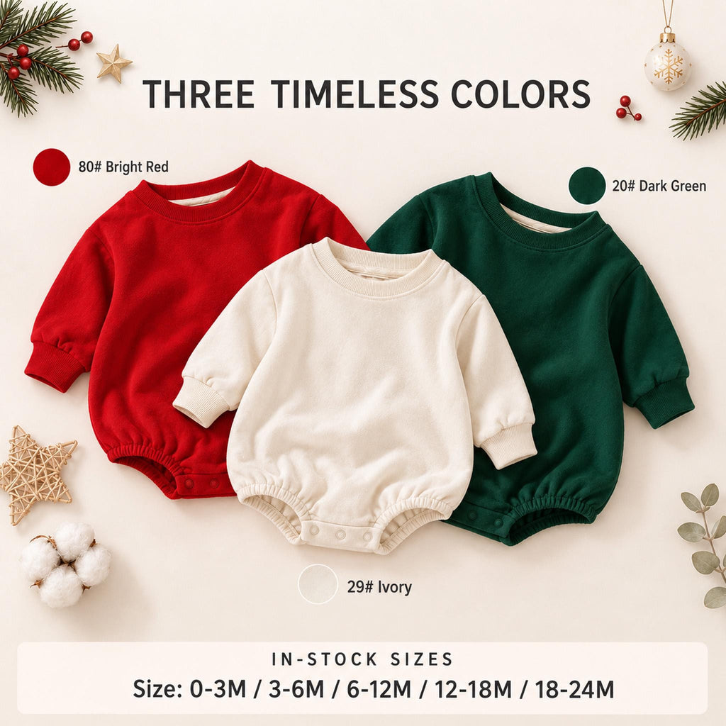 Personalized Baby Christmas Romper, 100% Organic Cotton, Custom Name Embroidery (First Christmas Outfit), Baby first Christmas Gift