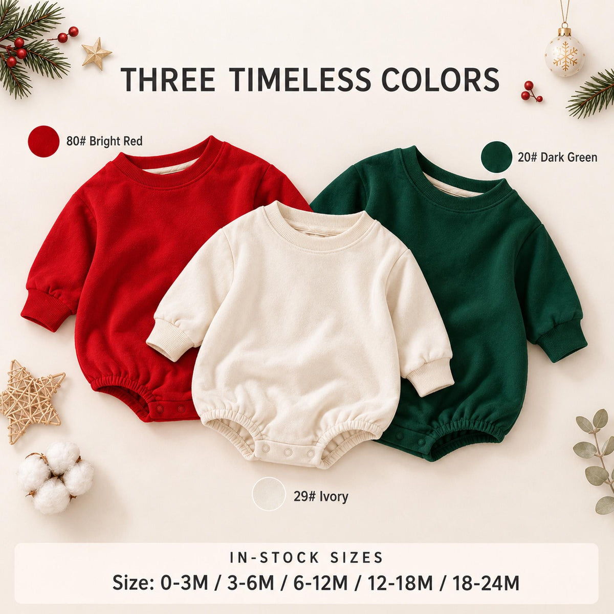 Personalized Baby Christmas Romper, 100% Organic Cotton, Custom Name Embroidery (First Christmas Outfit), Baby first Christmas Gift