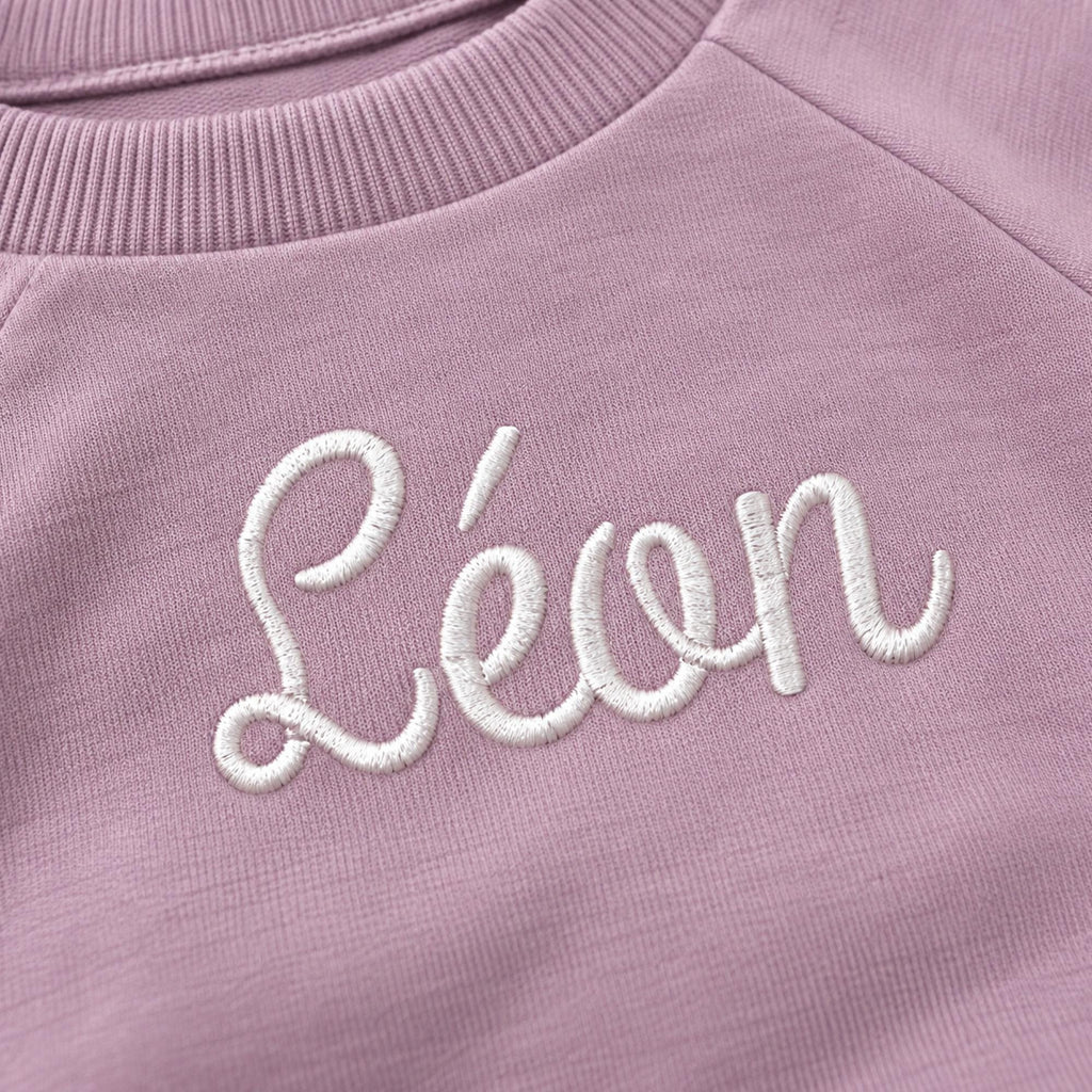 Personalized Baby Outfit, Organic Cotton Sweatshirt & Jogger Set, Embroidered Name Toddler Outfit, Baby Boy Girl Clothes, Baby Gift