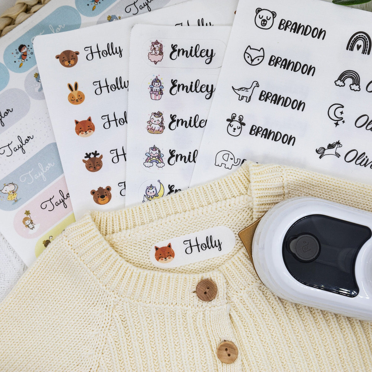 Iron-On Clothing Labels: Cotton, Waterproof, Personalized (Set of 3)