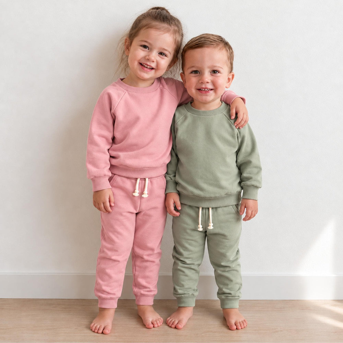 Personalized Baby Outfit, Organic Cotton Sweatshirt & Jogger Set, Embroidered Name Toddler Outfit, Baby Boy Girl Clothes, Baby Gift