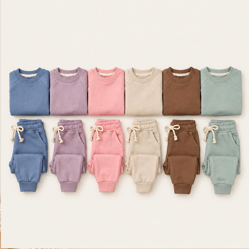 Personalized Baby Outfit, Organic Cotton Sweatshirt & Jogger Set, Embroidered Name Toddler Outfit, Baby Boy Girl Clothes, Baby Gift