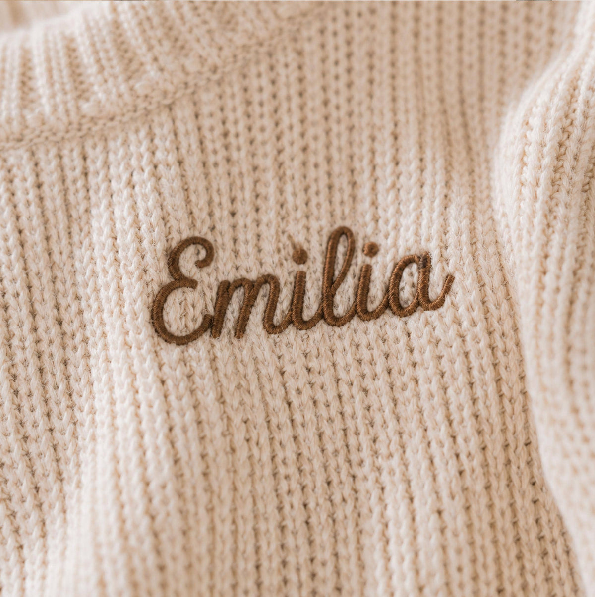 Personalized Baby Knit Romper, Embroidered Name Baby Outfit, Newborn Coming Home Outfit, Baby Shower Gift