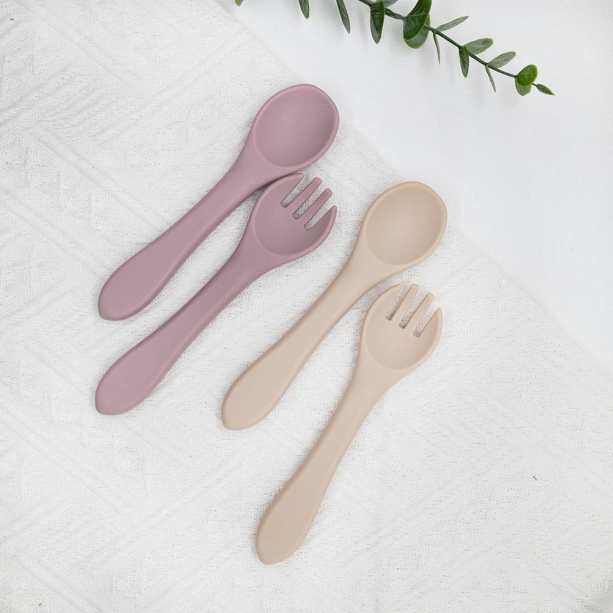 Personalized kids Spoon and Fork Set / Silicone Spoon and Fork /Silicone Tableware/Daycare Spoon and Fork/Personalized Baby Shower Gift